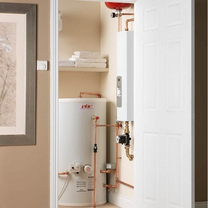 10kW Slimjim Electric Flow Boiler & 170L Indirect Cylinder