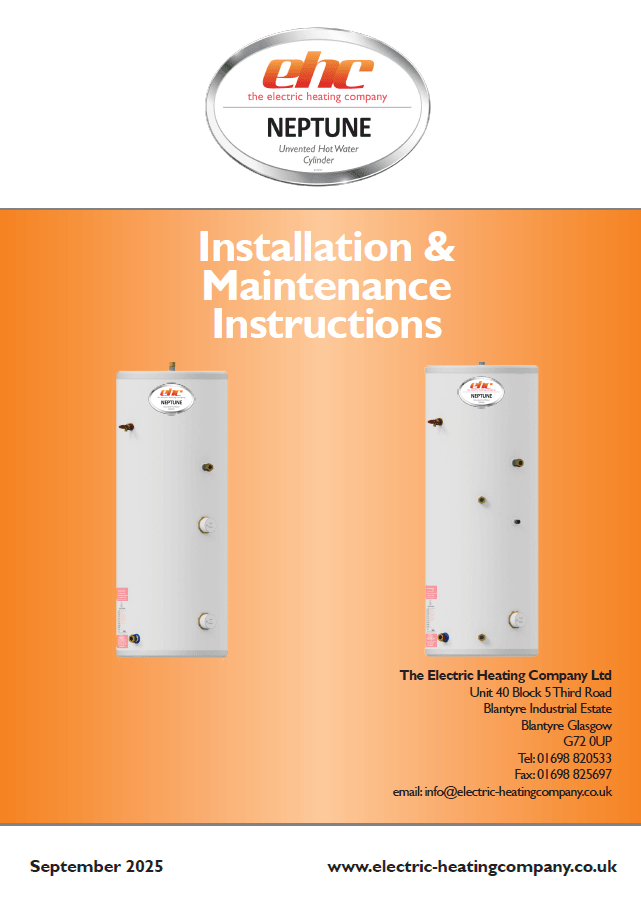 Installation manual for the Neptune cylinder range