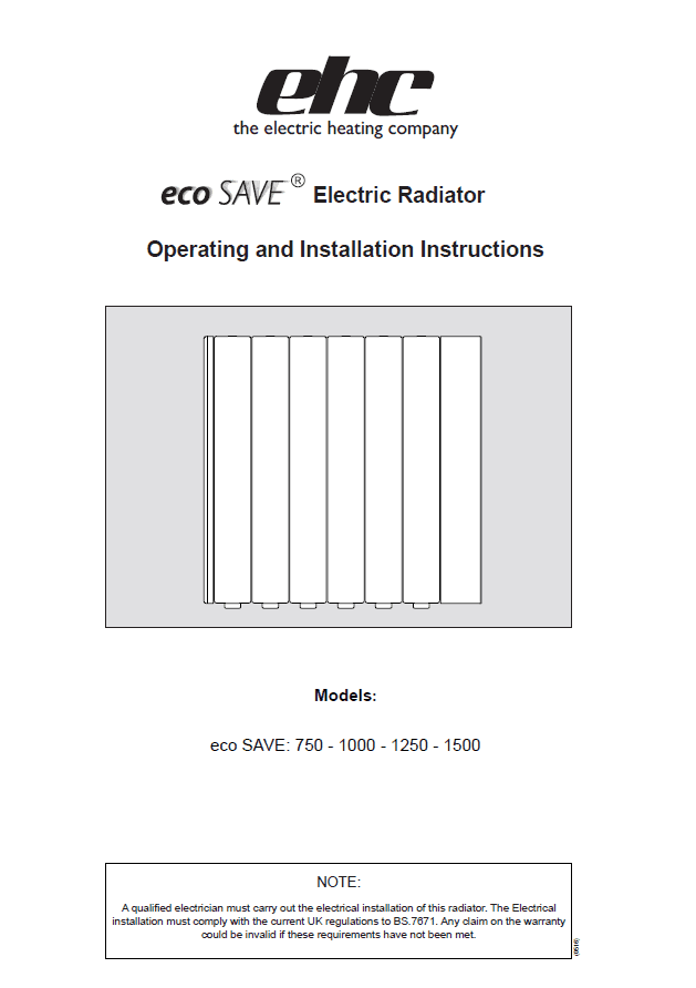 Eco Save Installation Manual